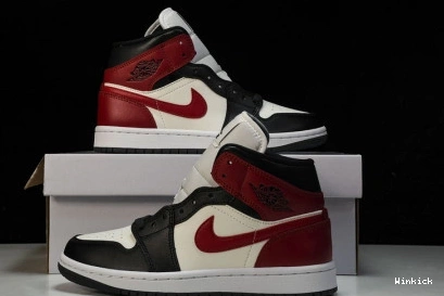 Jordan 1 Mid BQ6472-160 Toe” Air “Black 0725